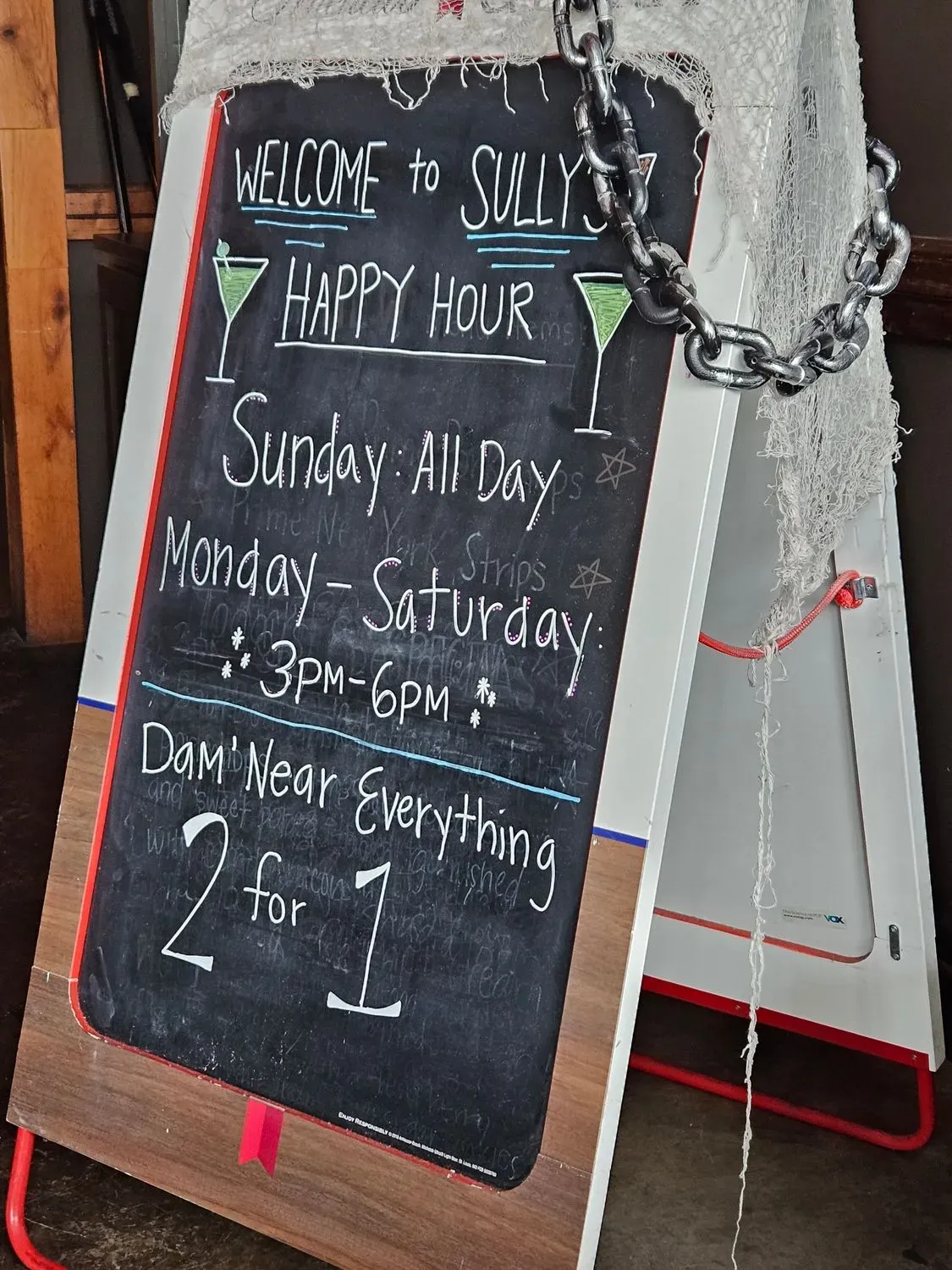 Sully's Menu - Updated October 2025