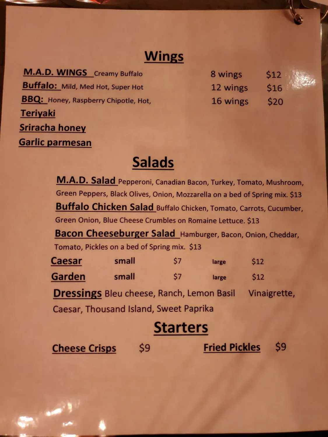 Menu 2