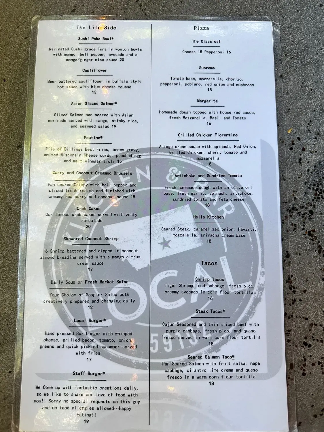 Menu 1