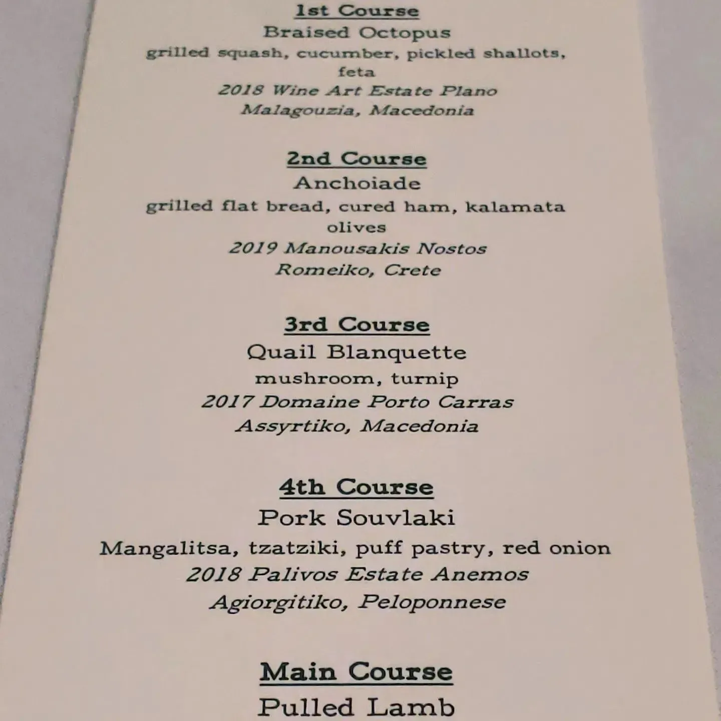 Menu 5