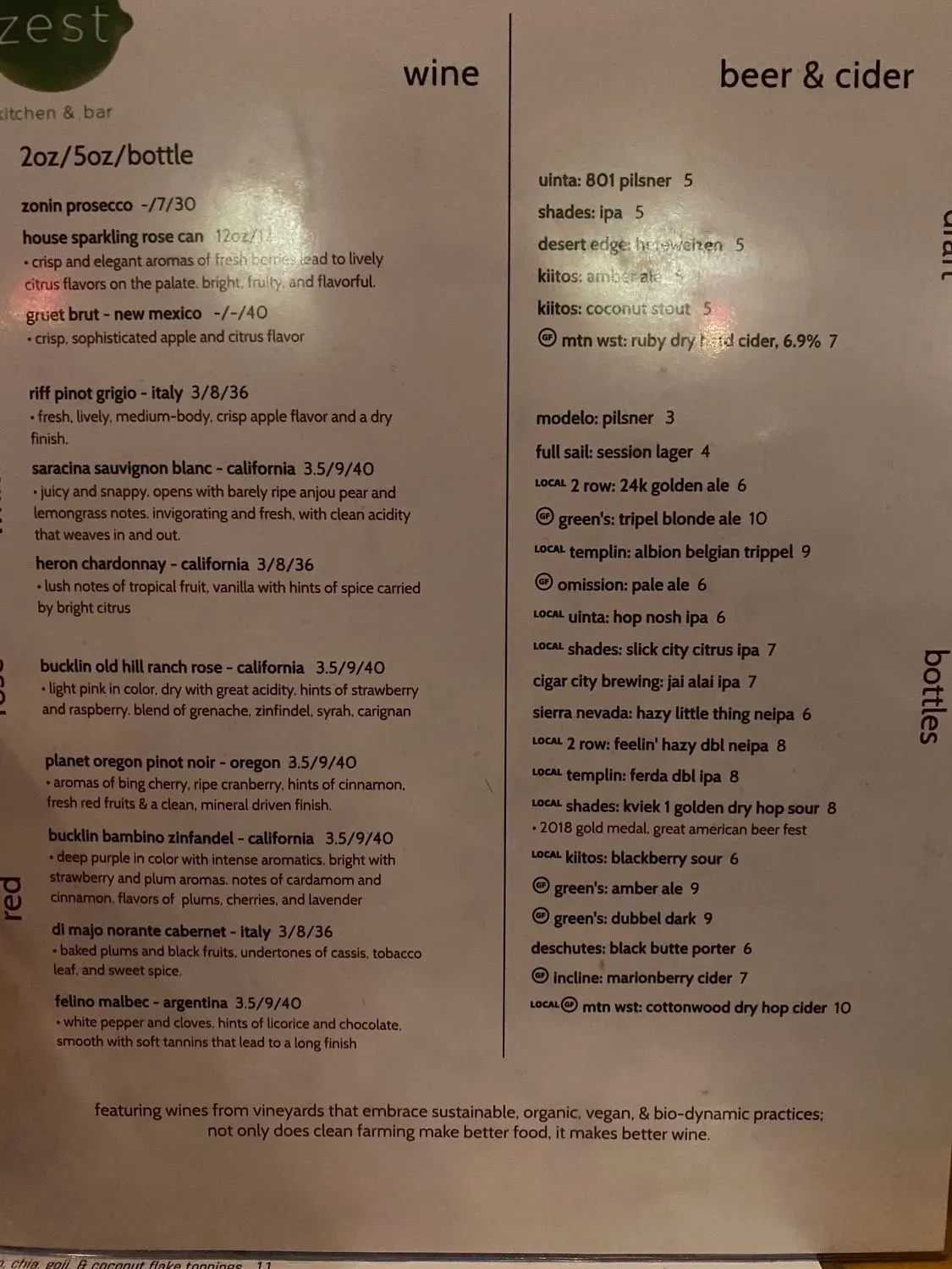 Menu 5