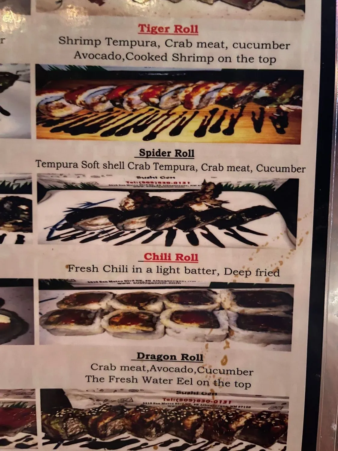 Menu 5