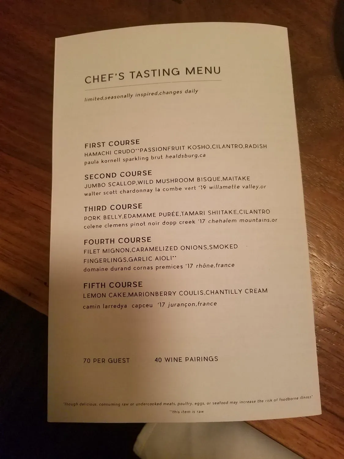 Menu 5