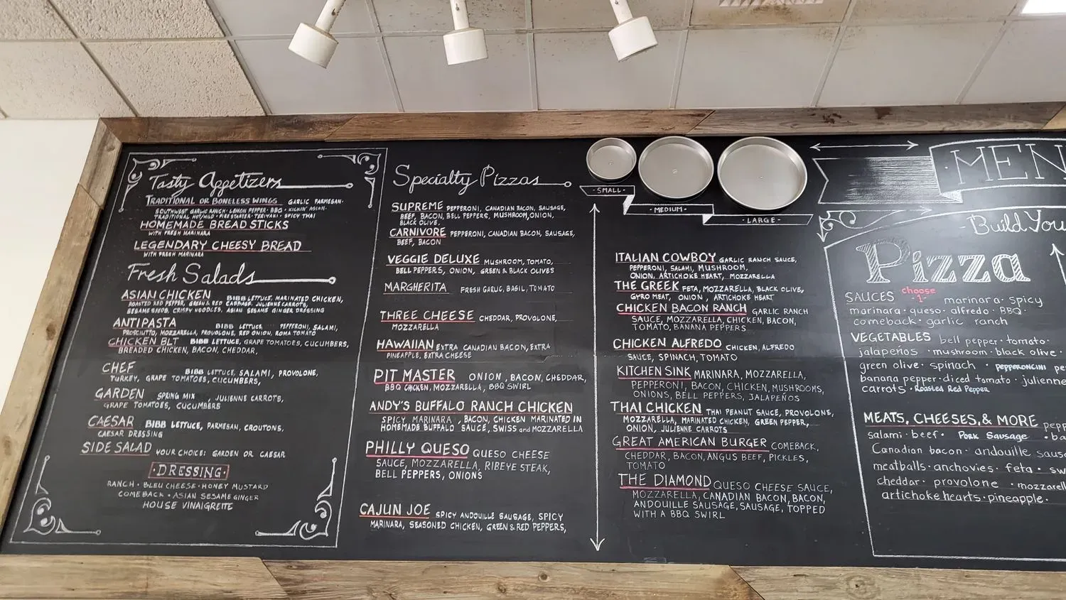 Pizza Shack Menu - Updated October 2025