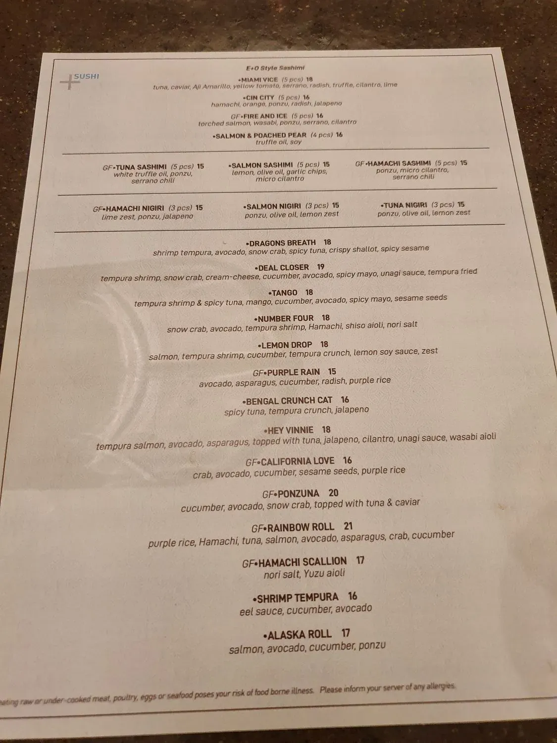 Menu 1