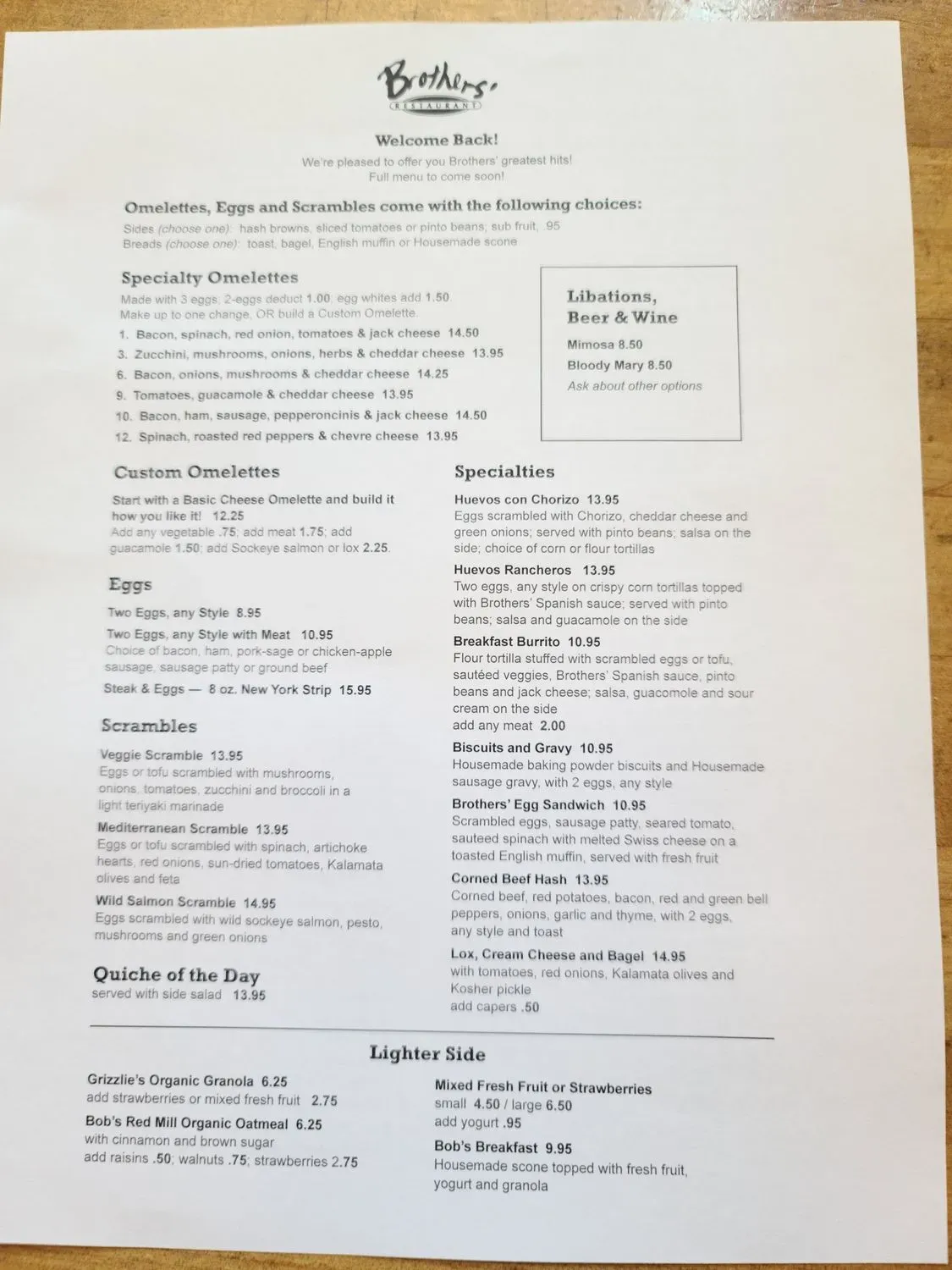 Menu 1