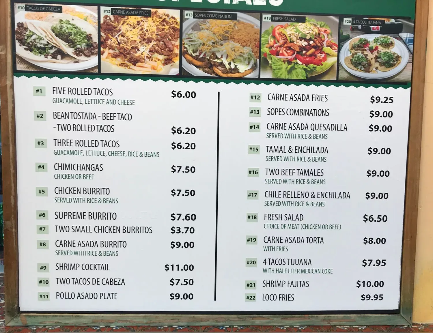 Menu 1