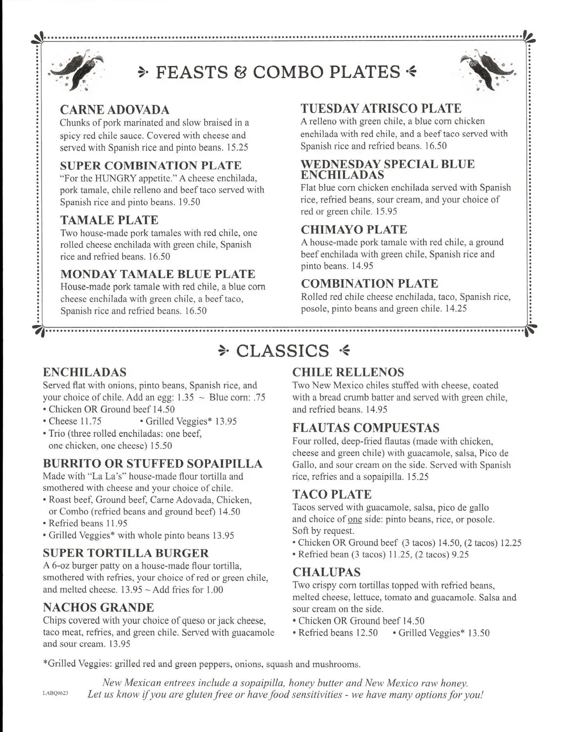 Menu 1