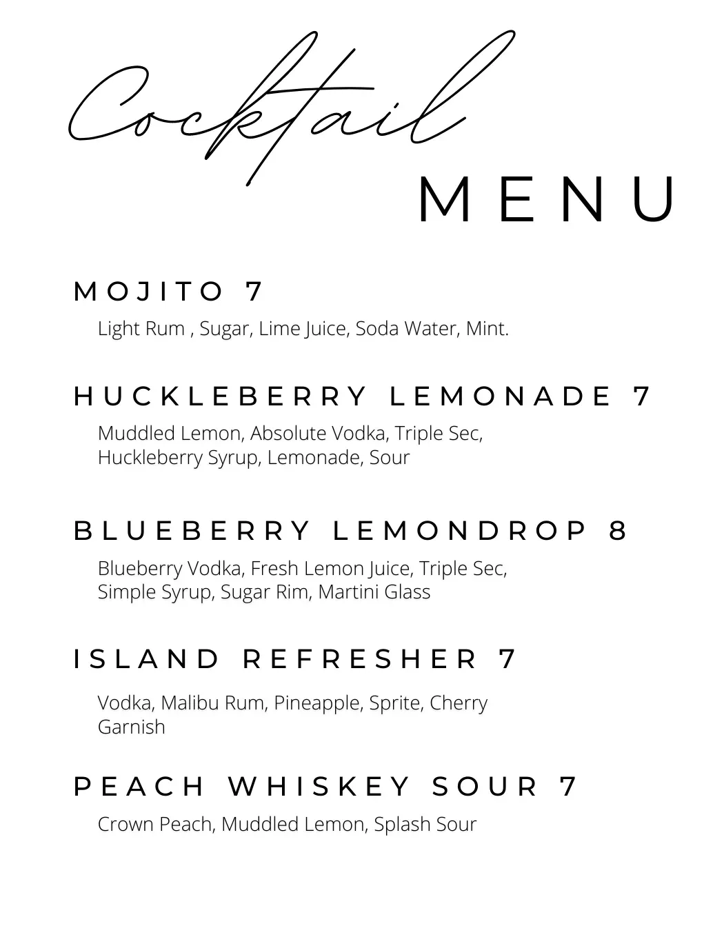 Menu 2