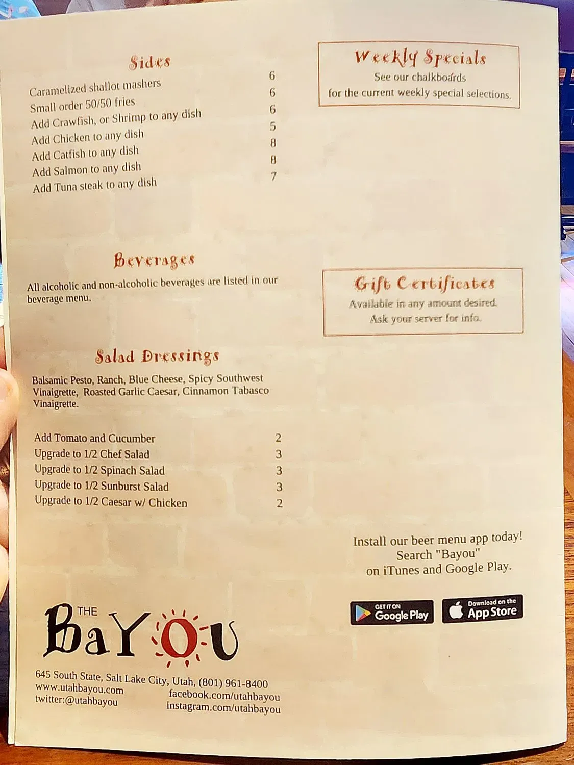 Menu 1