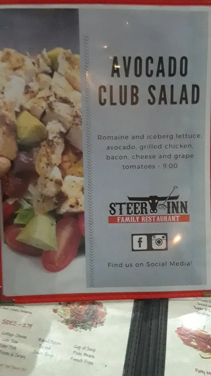 Steer Inn Restaurant Menu - Updated October 2025