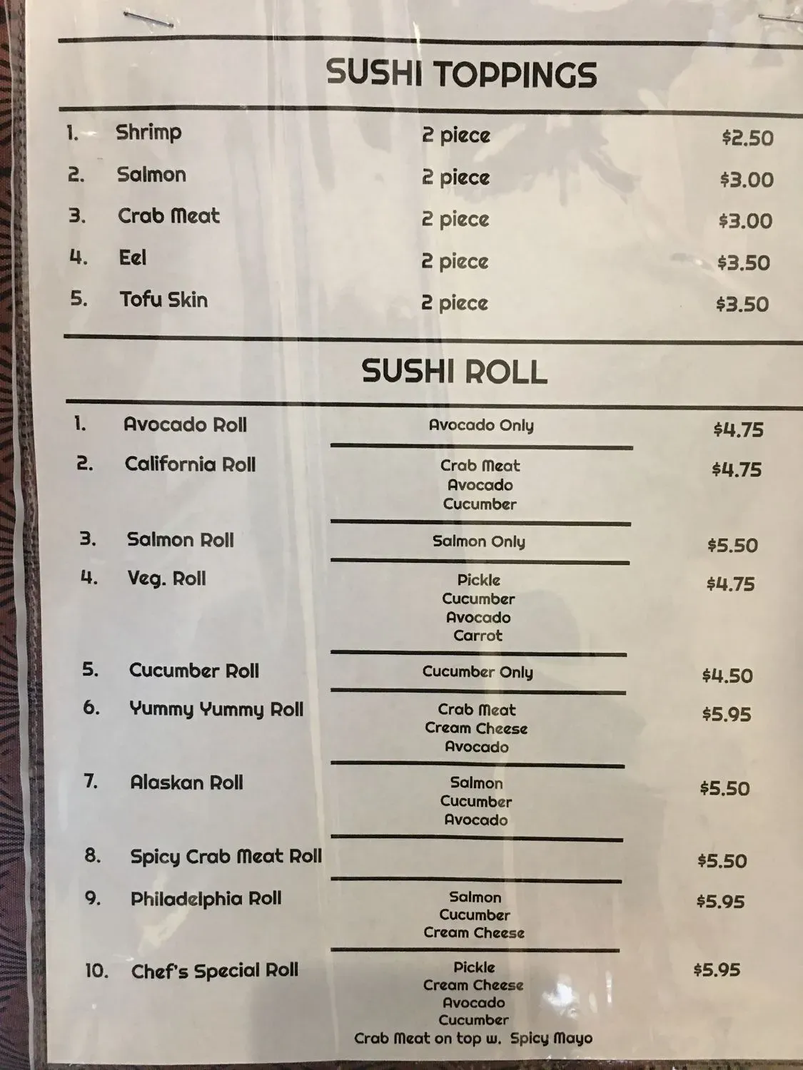 Menu 2