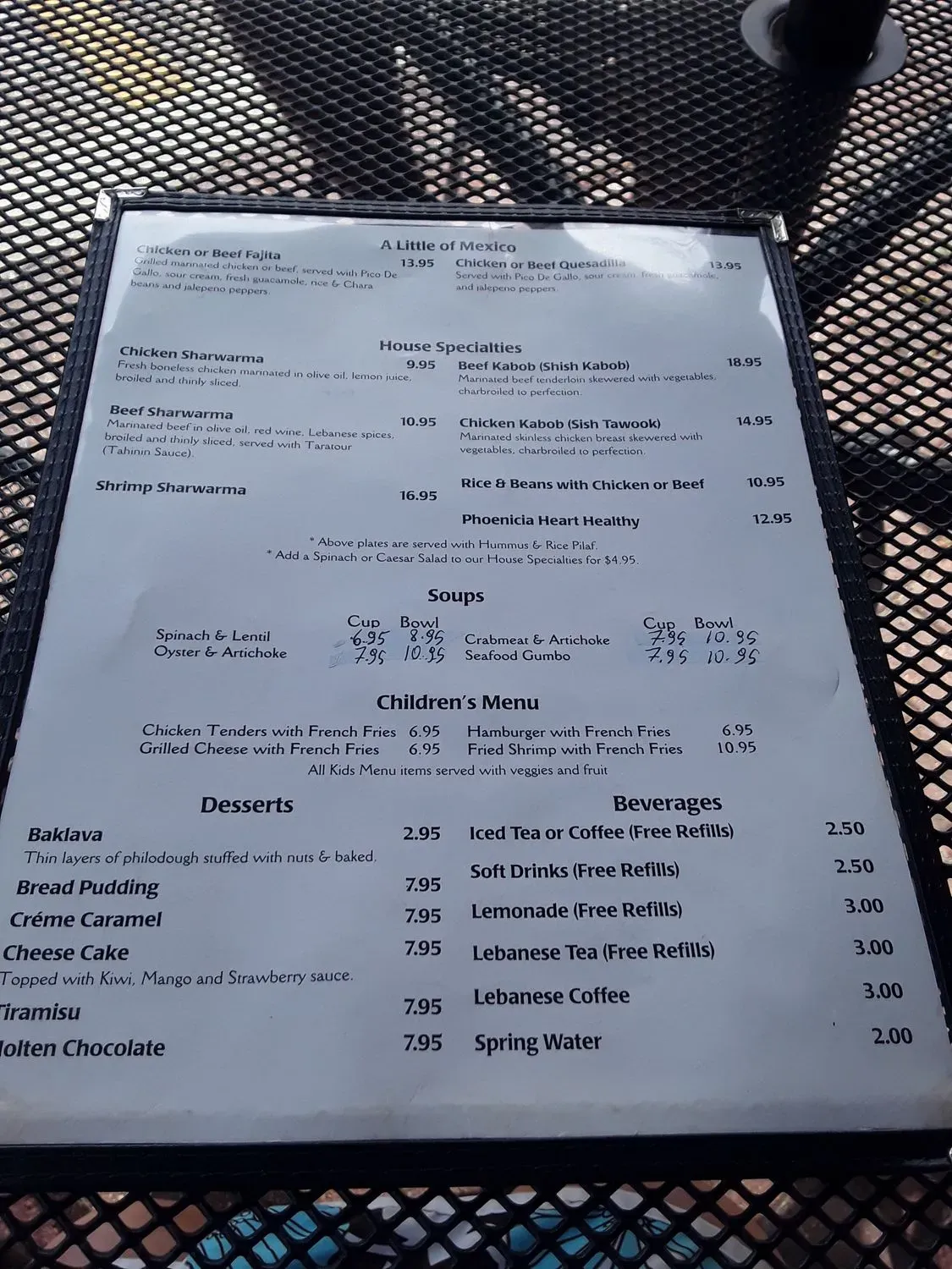 Menu 5