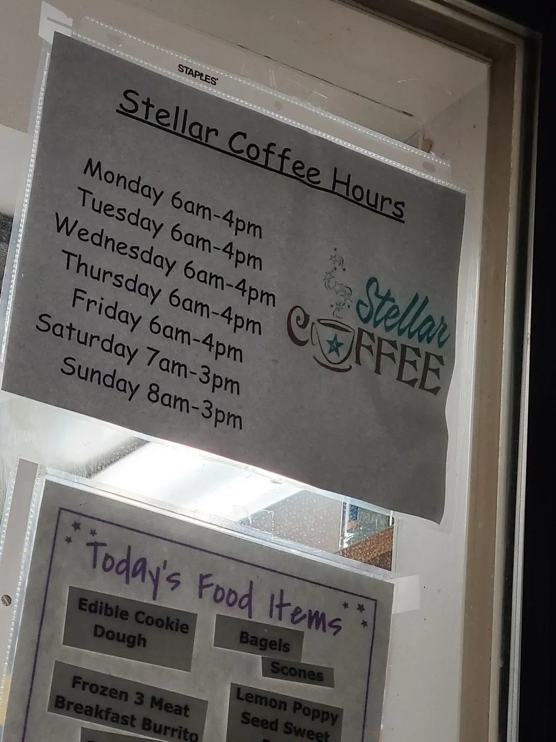 Stellar Coffee Menu - Updated October 2025