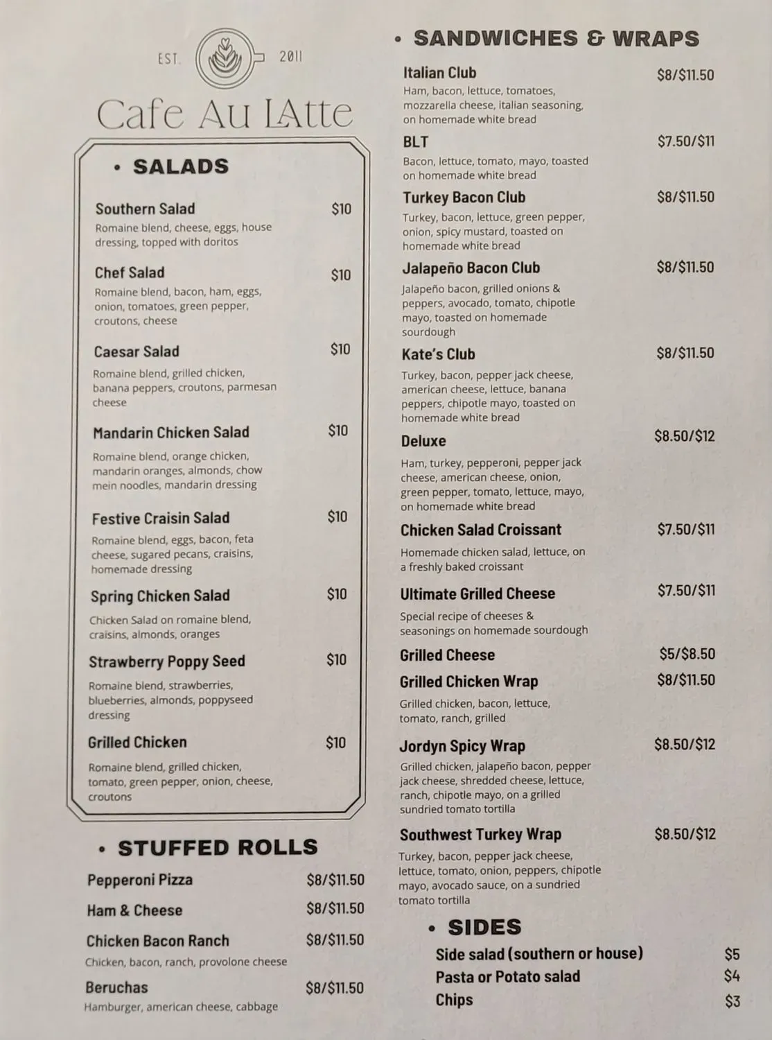 Menu 1