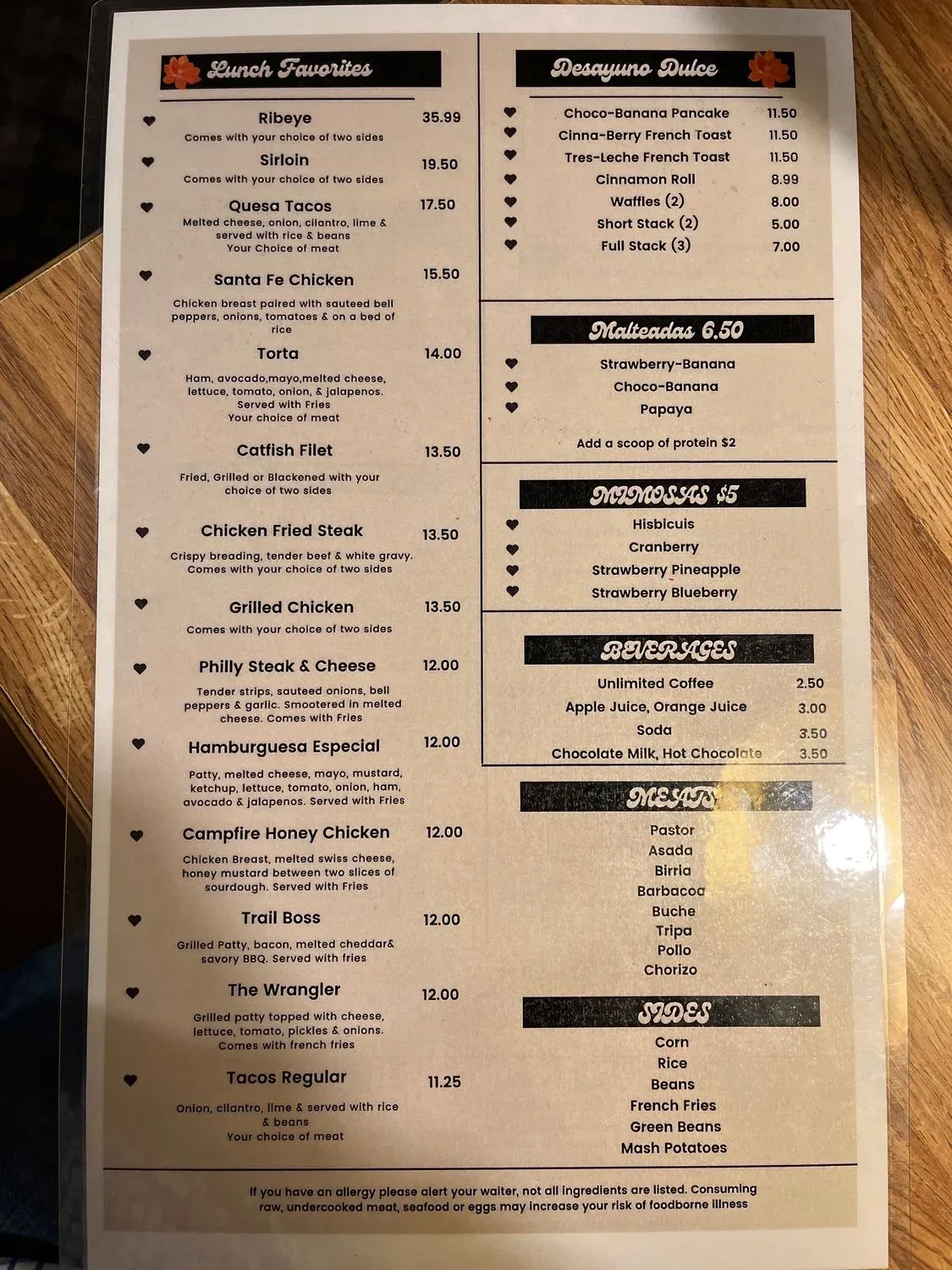 Menu 1