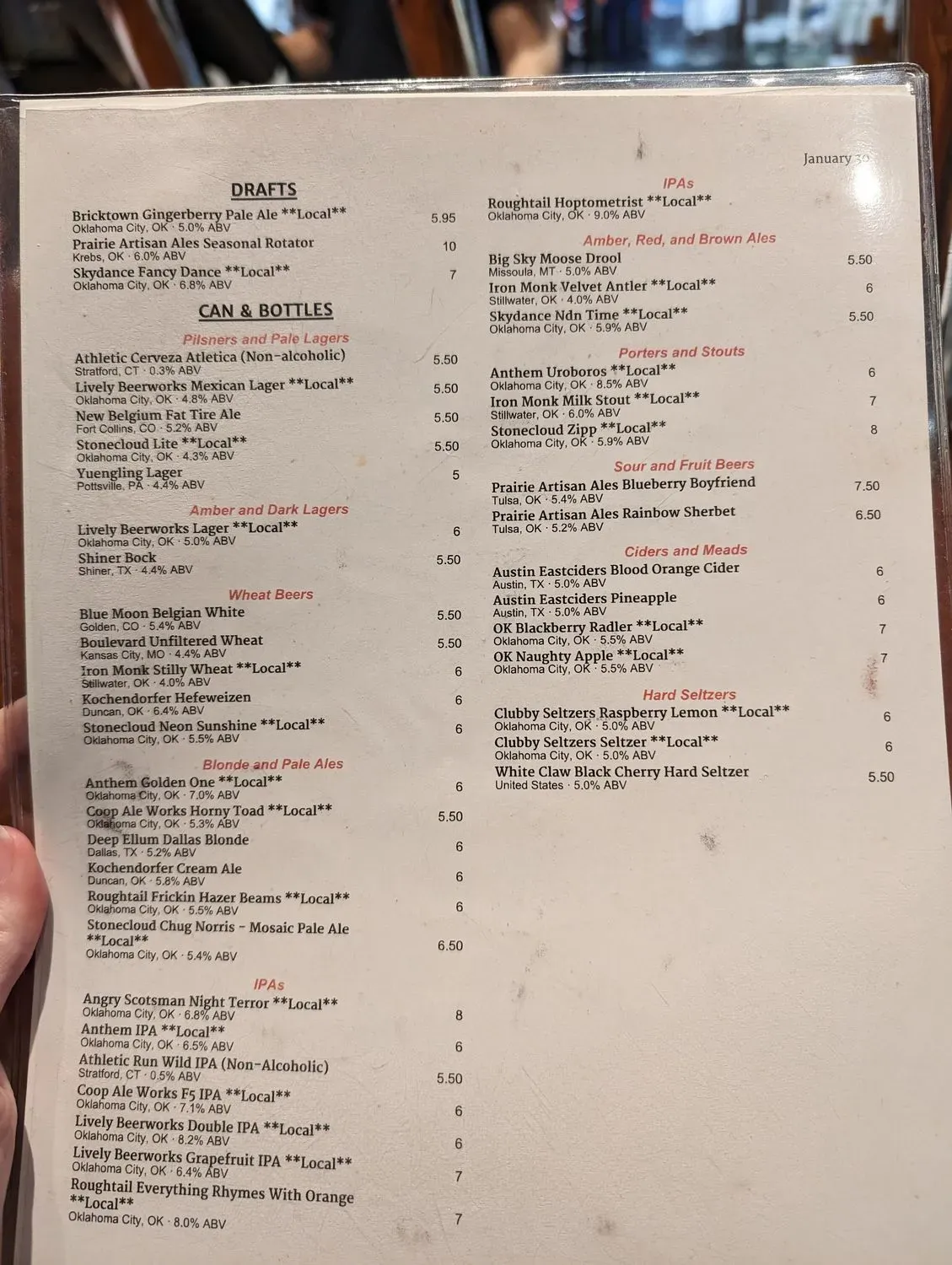 Menu 5