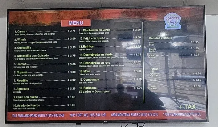 Menu 1