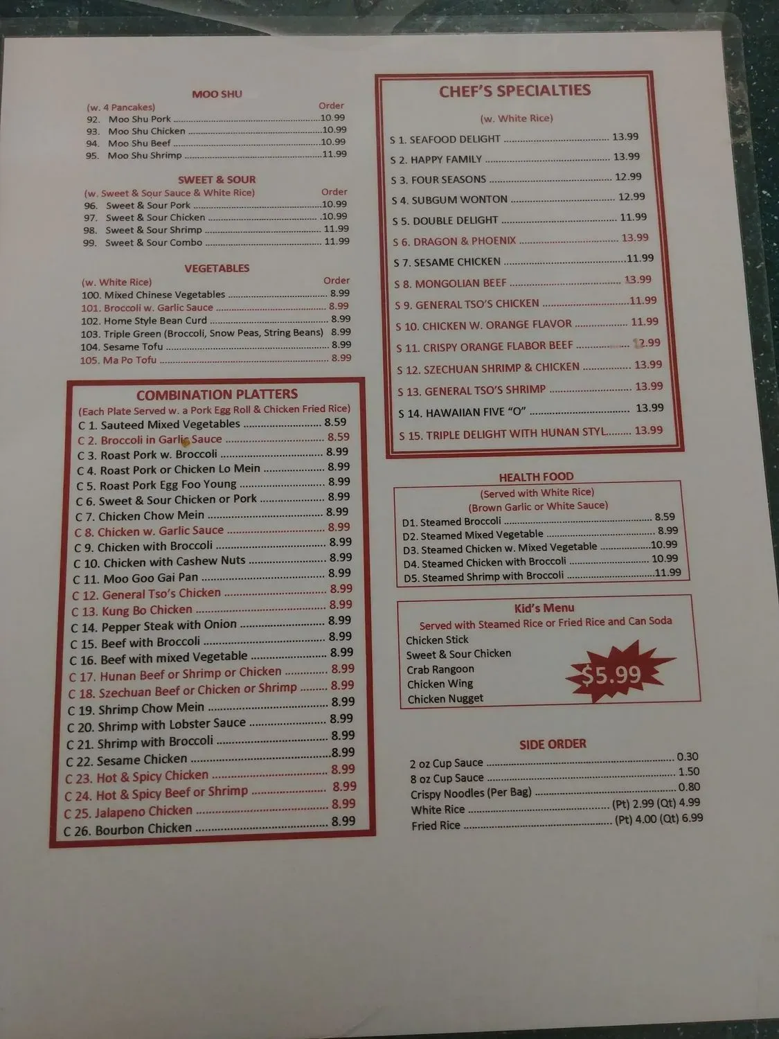 Menu 5