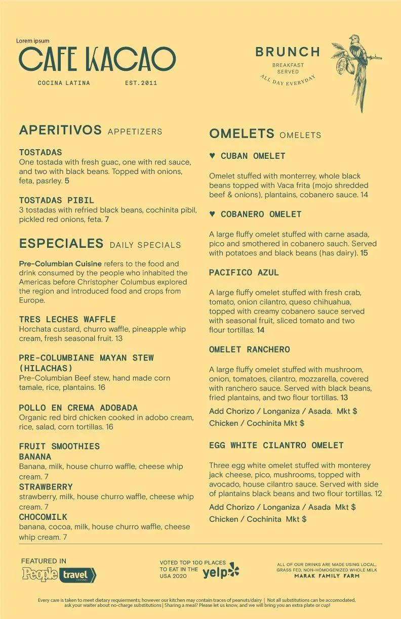 Menu 1