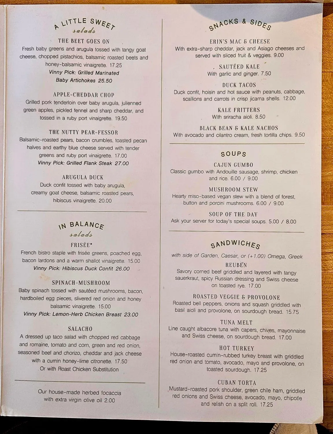 Menu 1