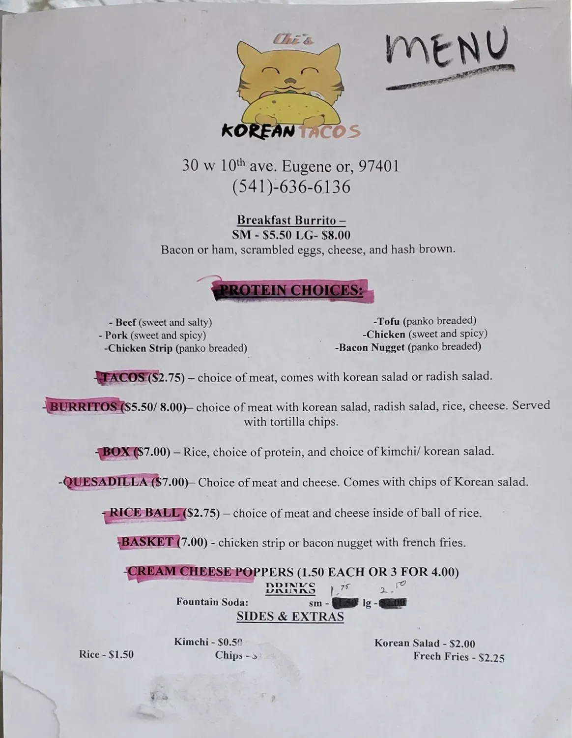 Menu 1