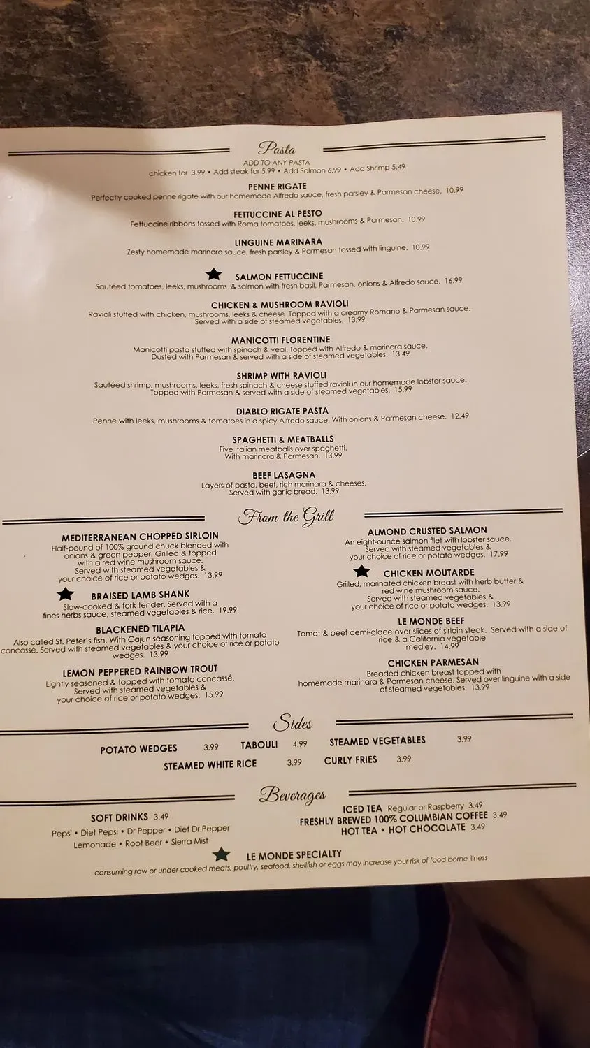 Menu 1