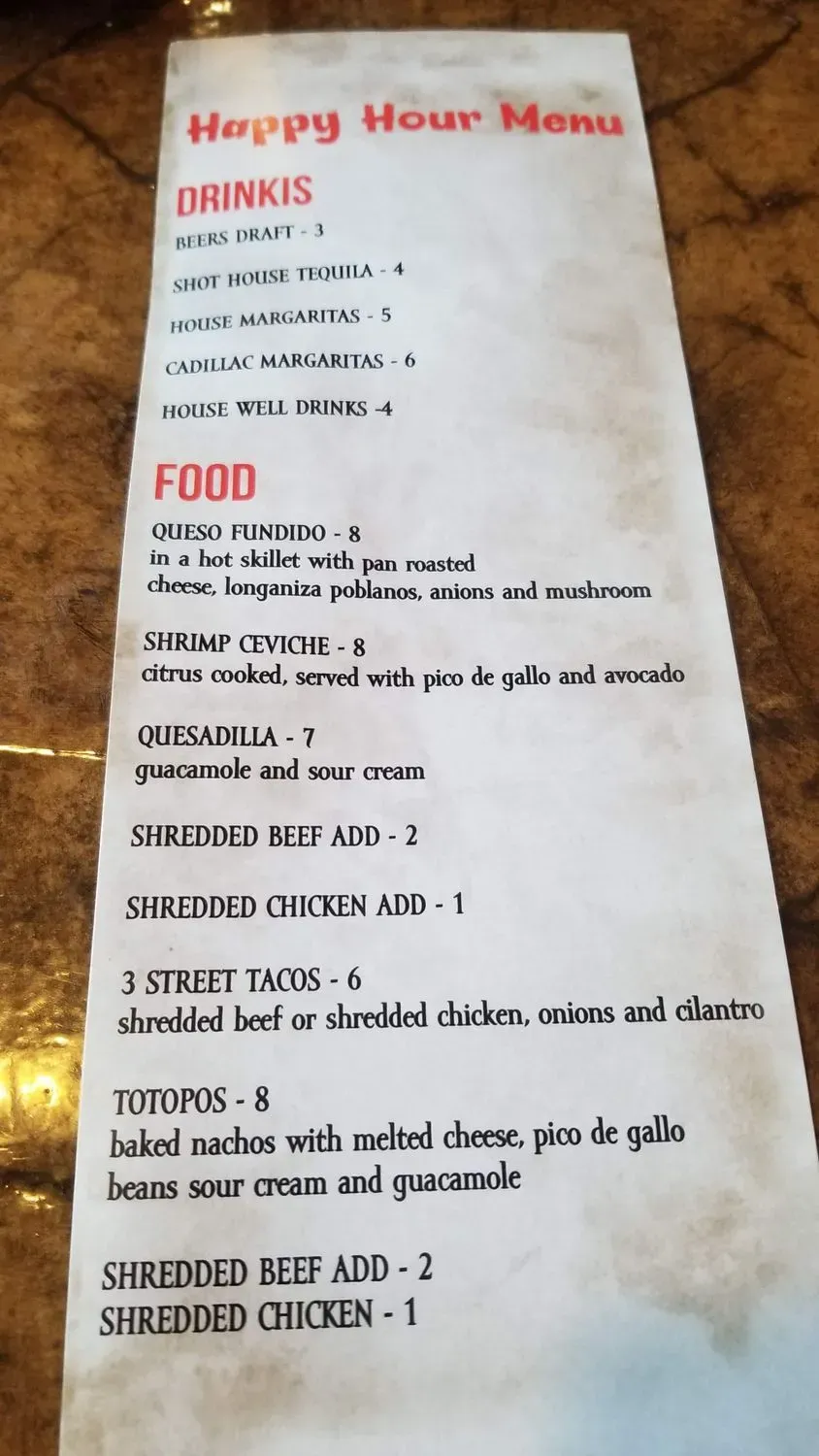 Menu 1