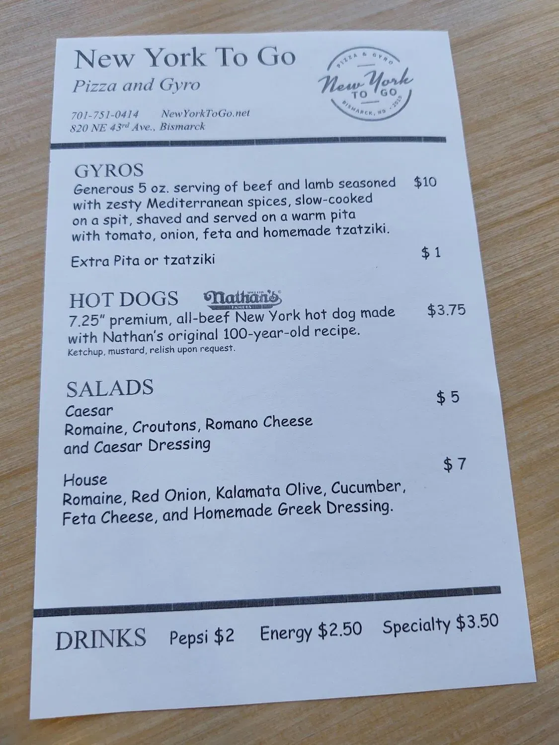 Menu 1