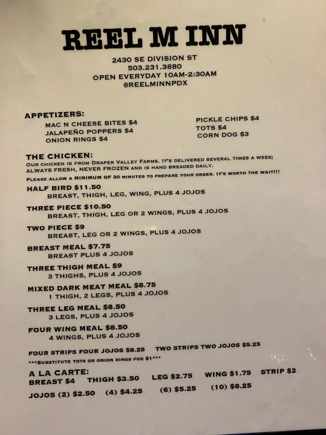 Menu 1