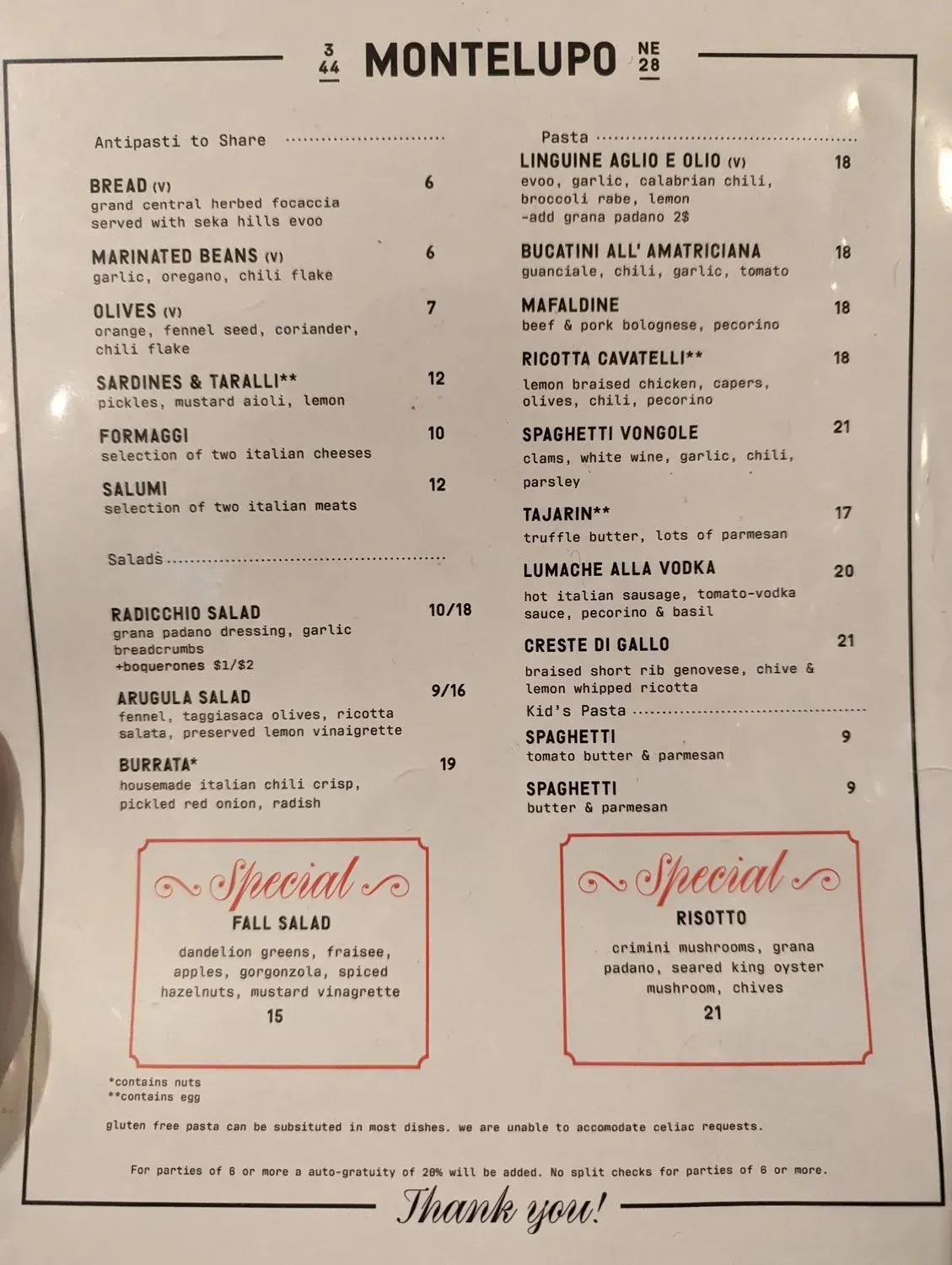 Menu 1