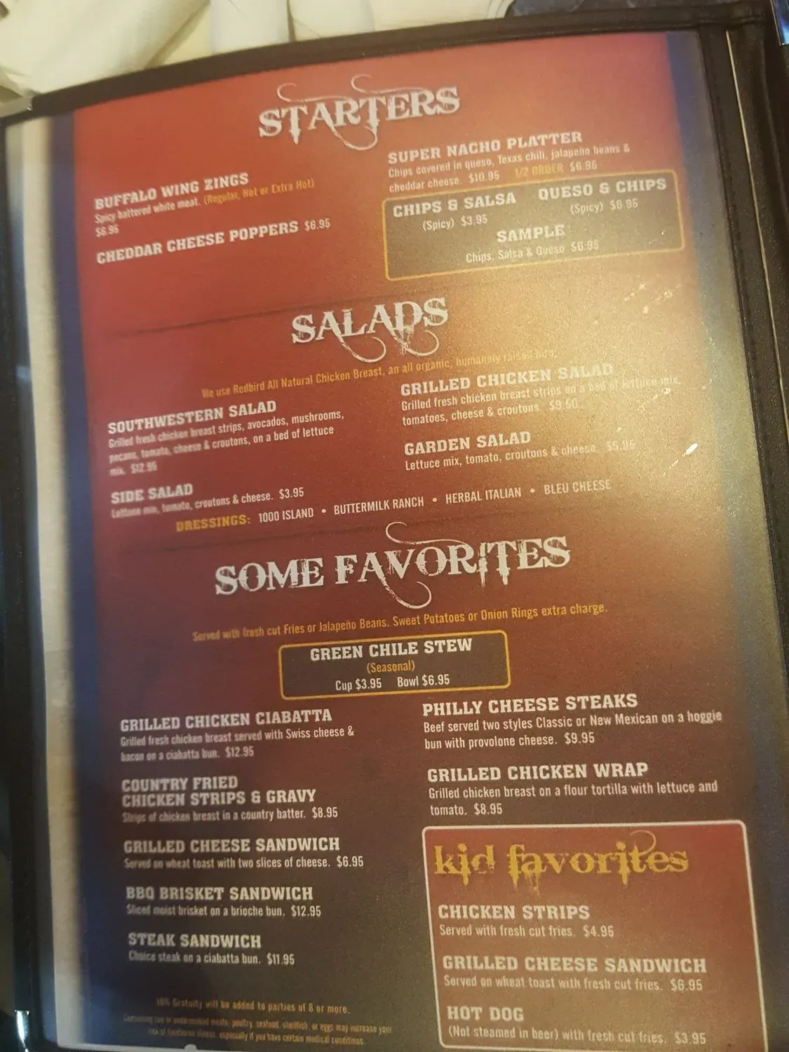 Menu 5