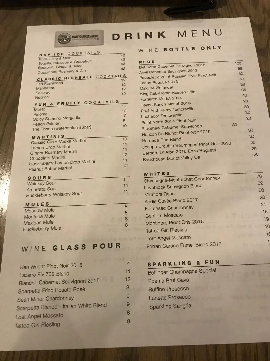 Menu 1