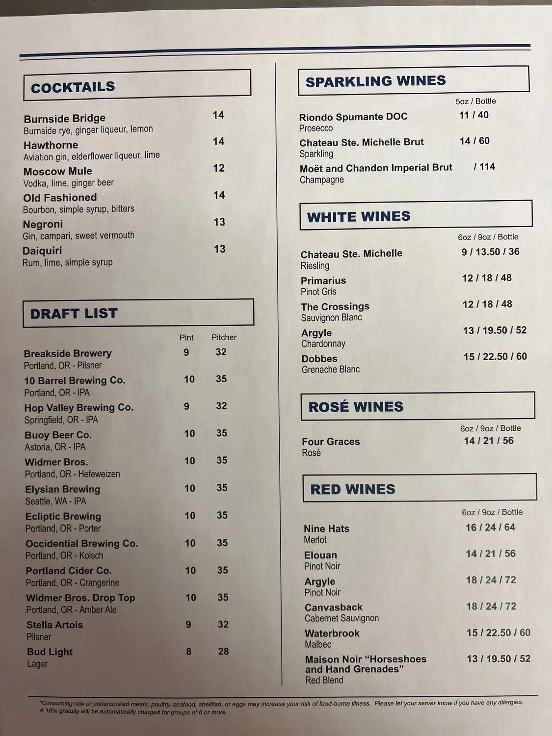 Menu 1