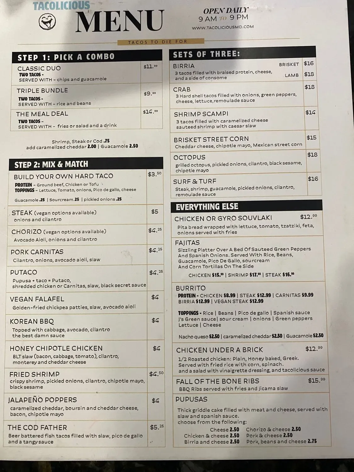 Menu 1