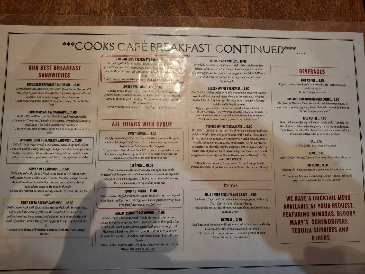 Menu 6