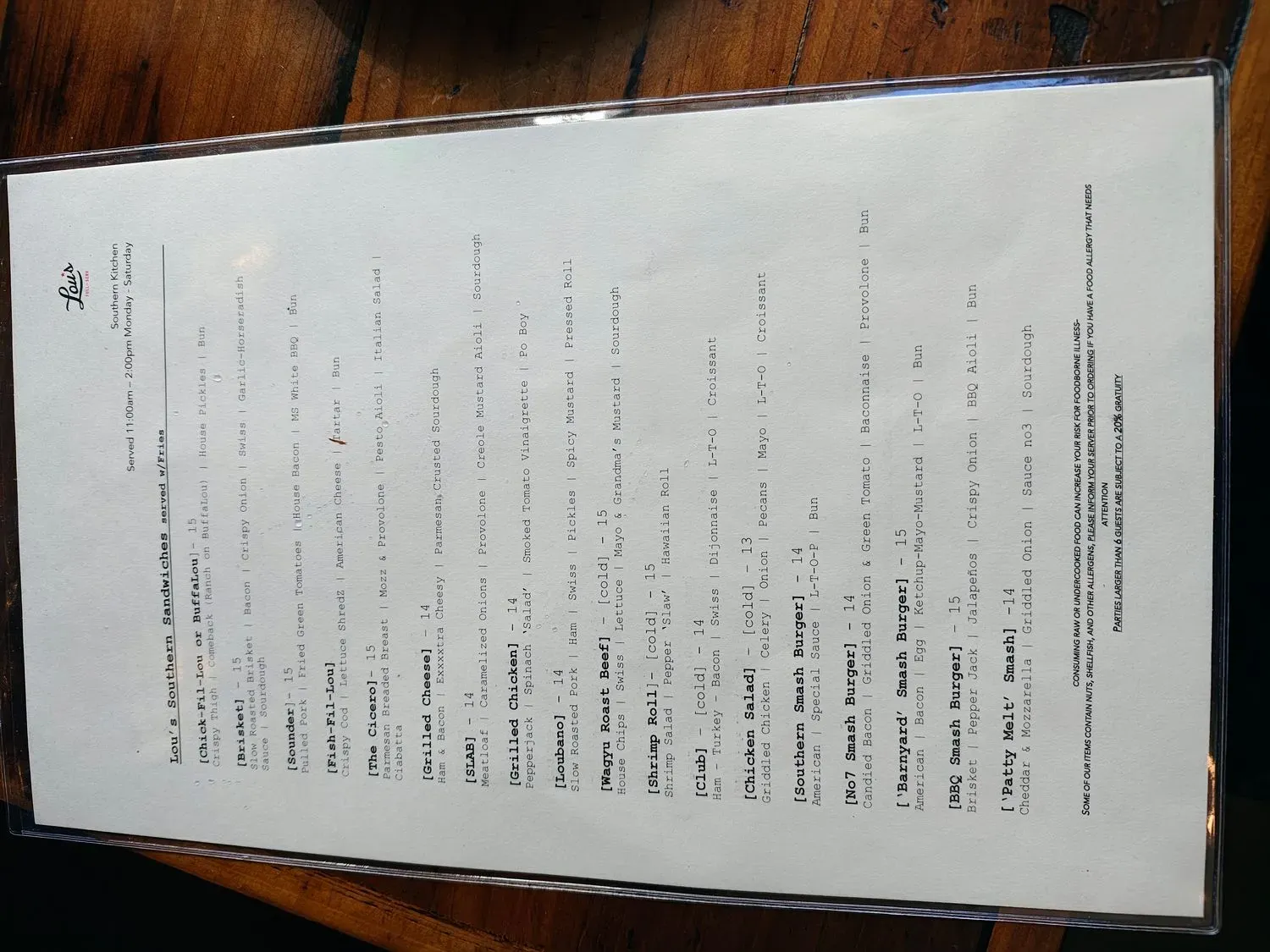 Menu 4