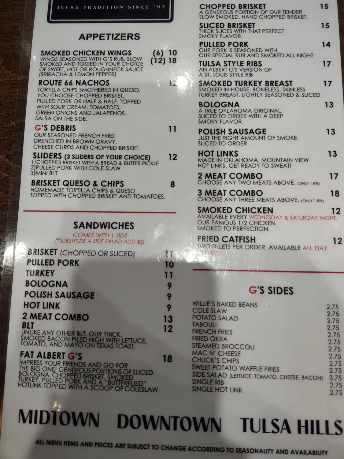 Menu 1