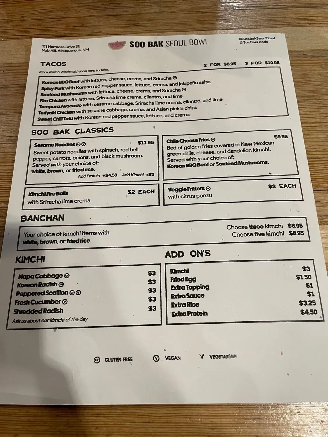 Menu 1