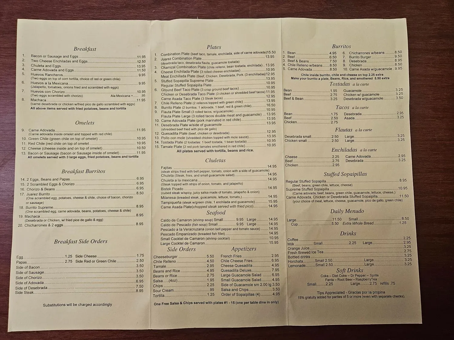 Menu 1