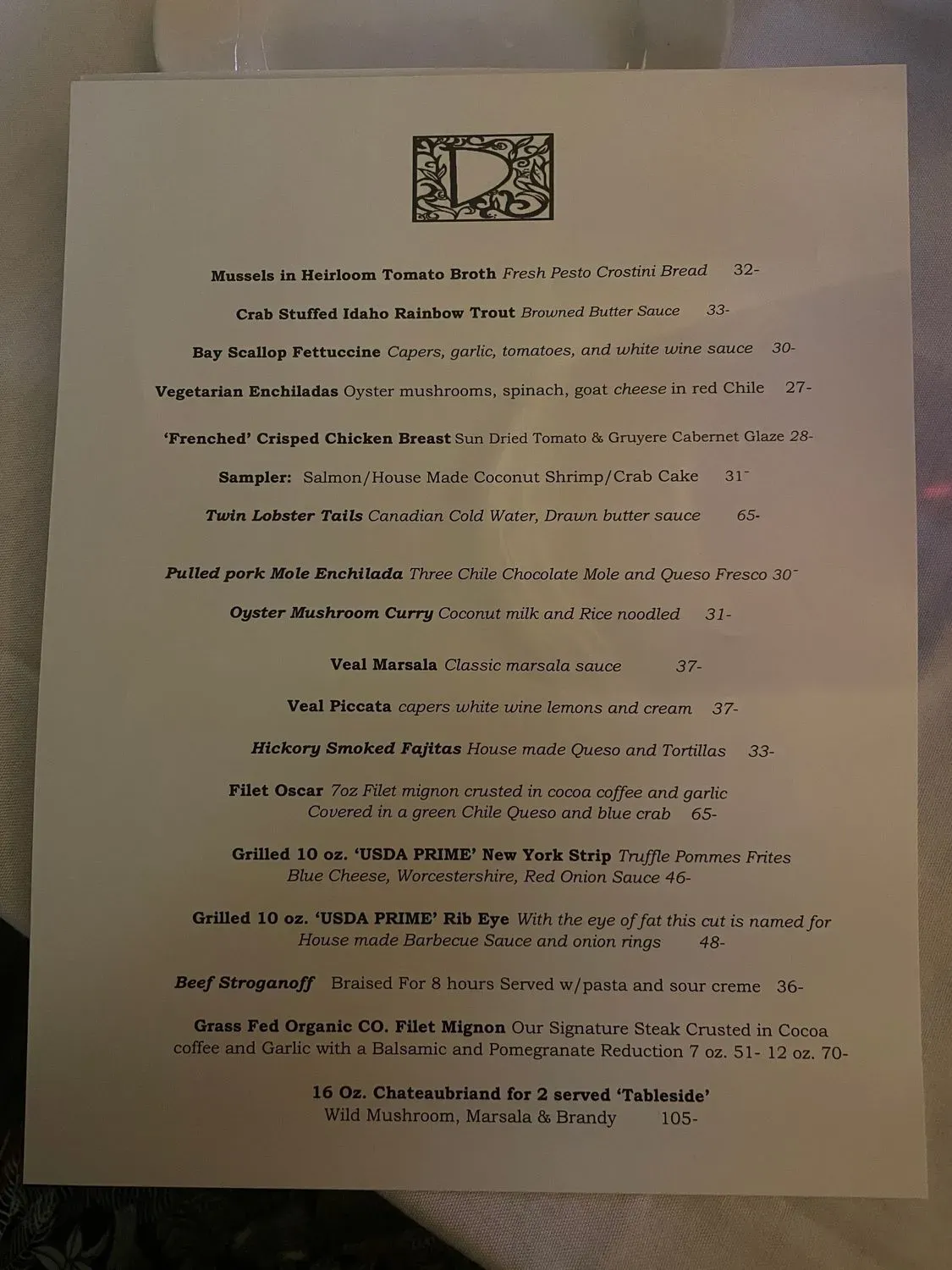 Menu 2