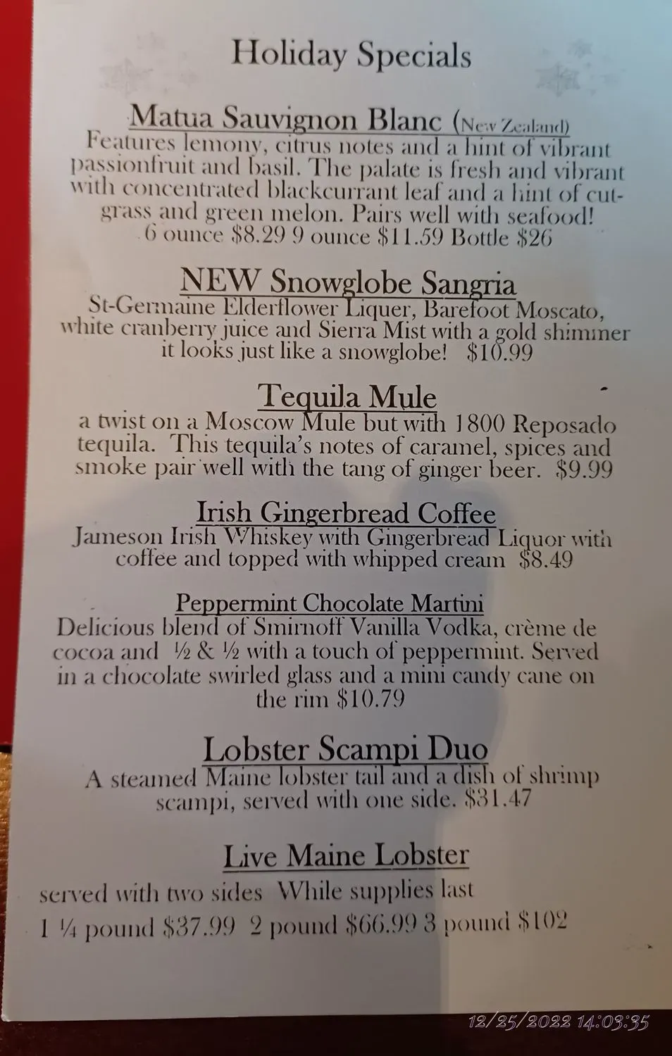 Menu 1