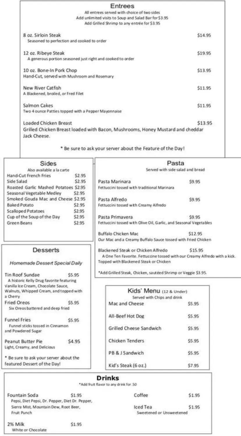 Café One Ten Menu - Updated October 2025