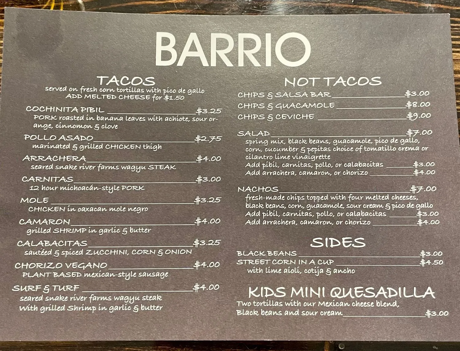 Menu 1