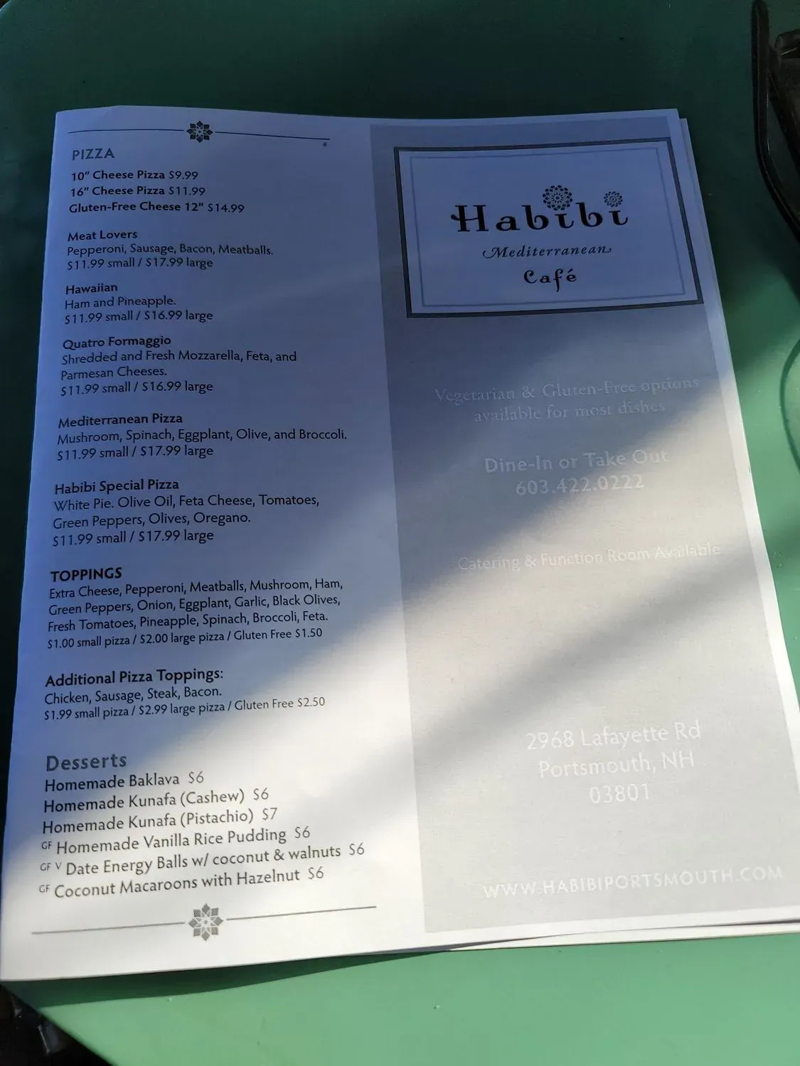 Menu 1