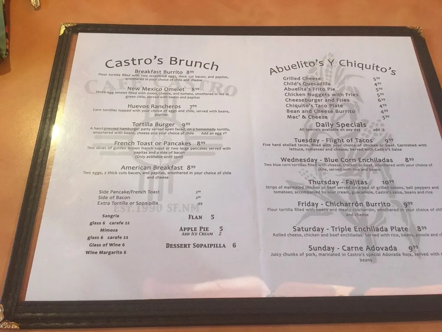 Menu 4