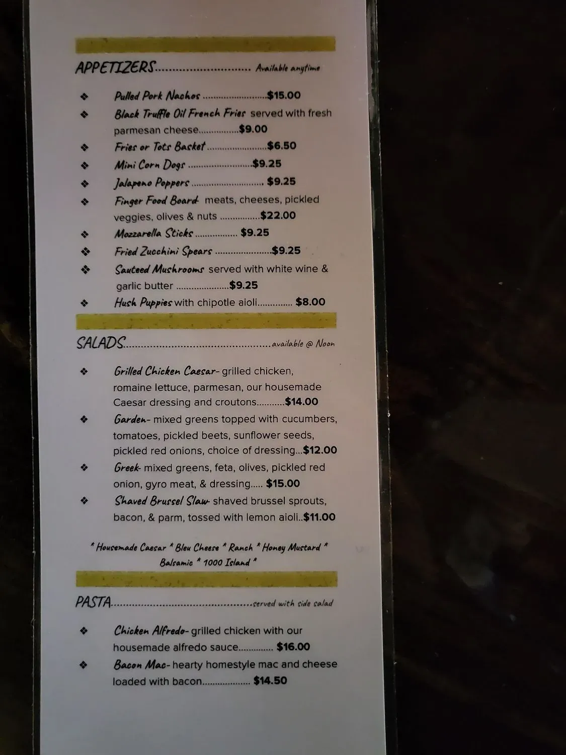 Menu 1