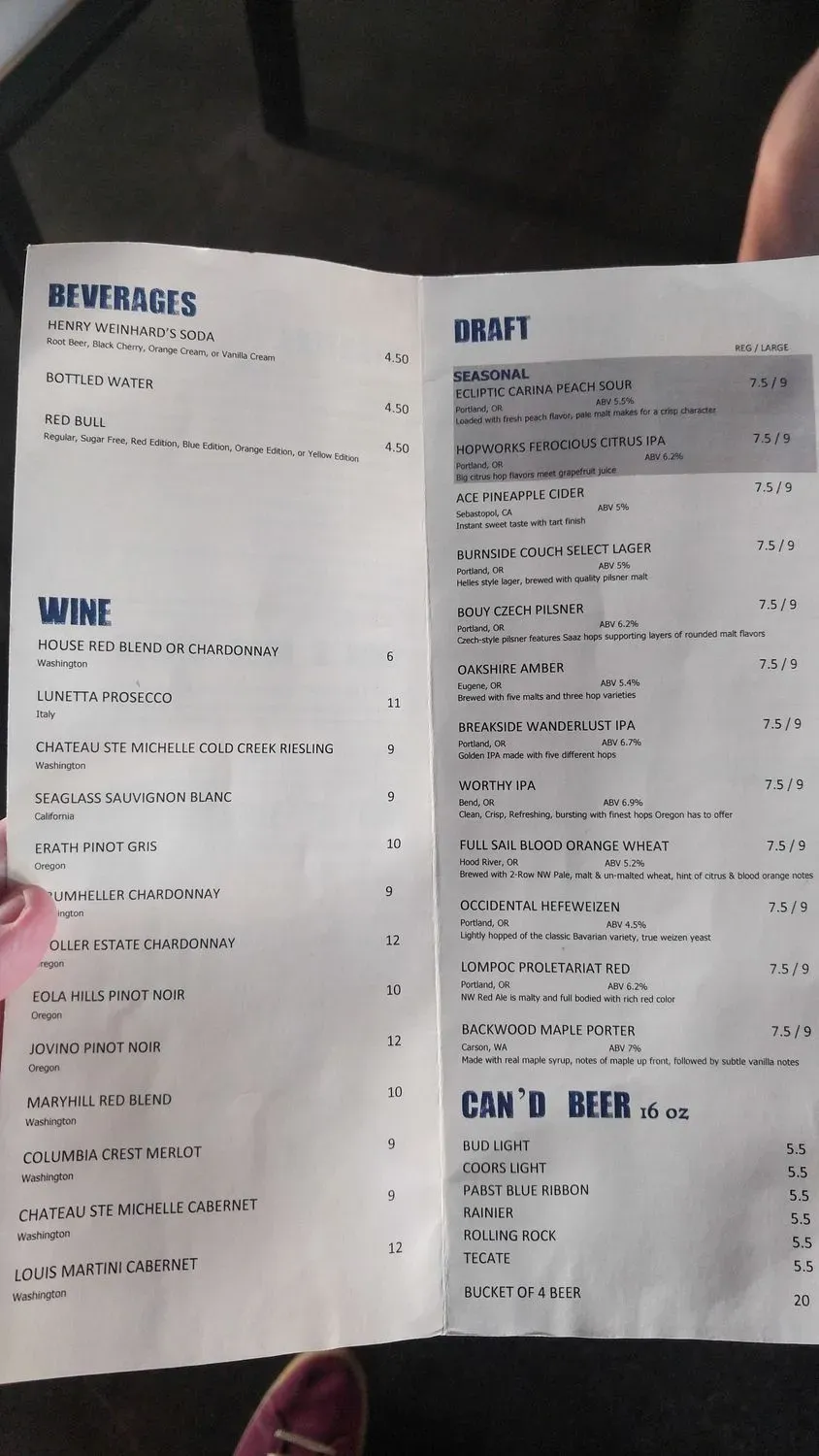 Menu 5