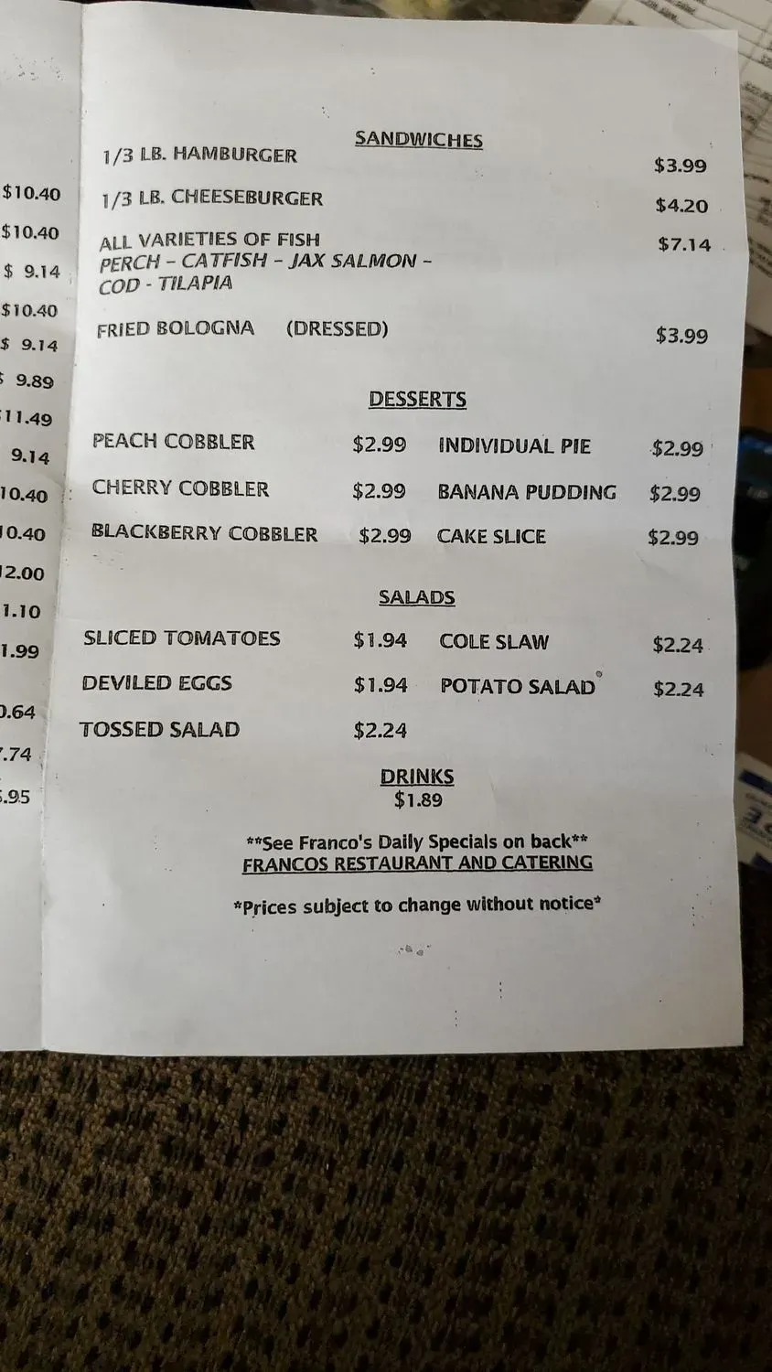 Menu 1