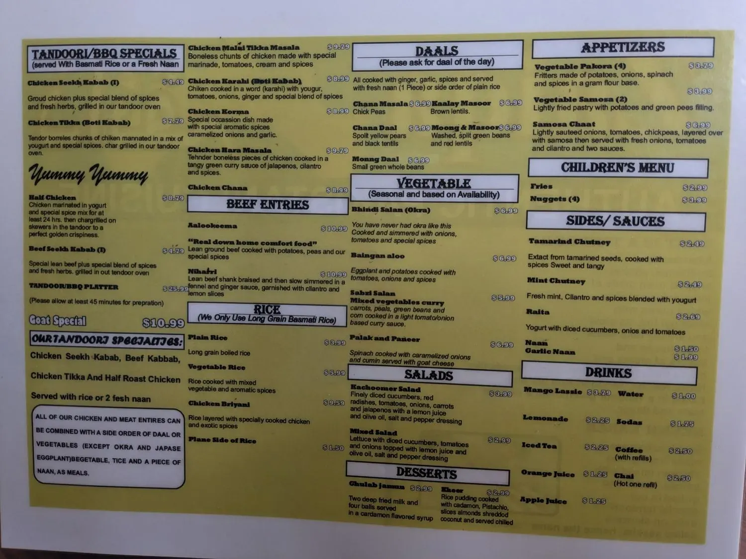 Menu 1